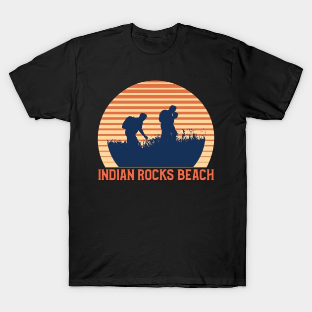 Indian Rocks Beach Sunset, Orange and Blue Sun, Gift for sunset lovers T-shirt, Camping, Two Campers T-Shirt by AbsurdStore